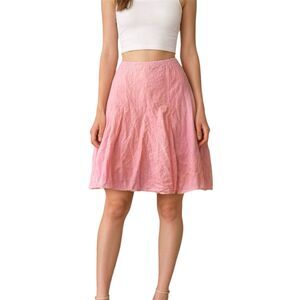 Y2K George Pastel Pink Full Flowy Midi Skirt Size 6